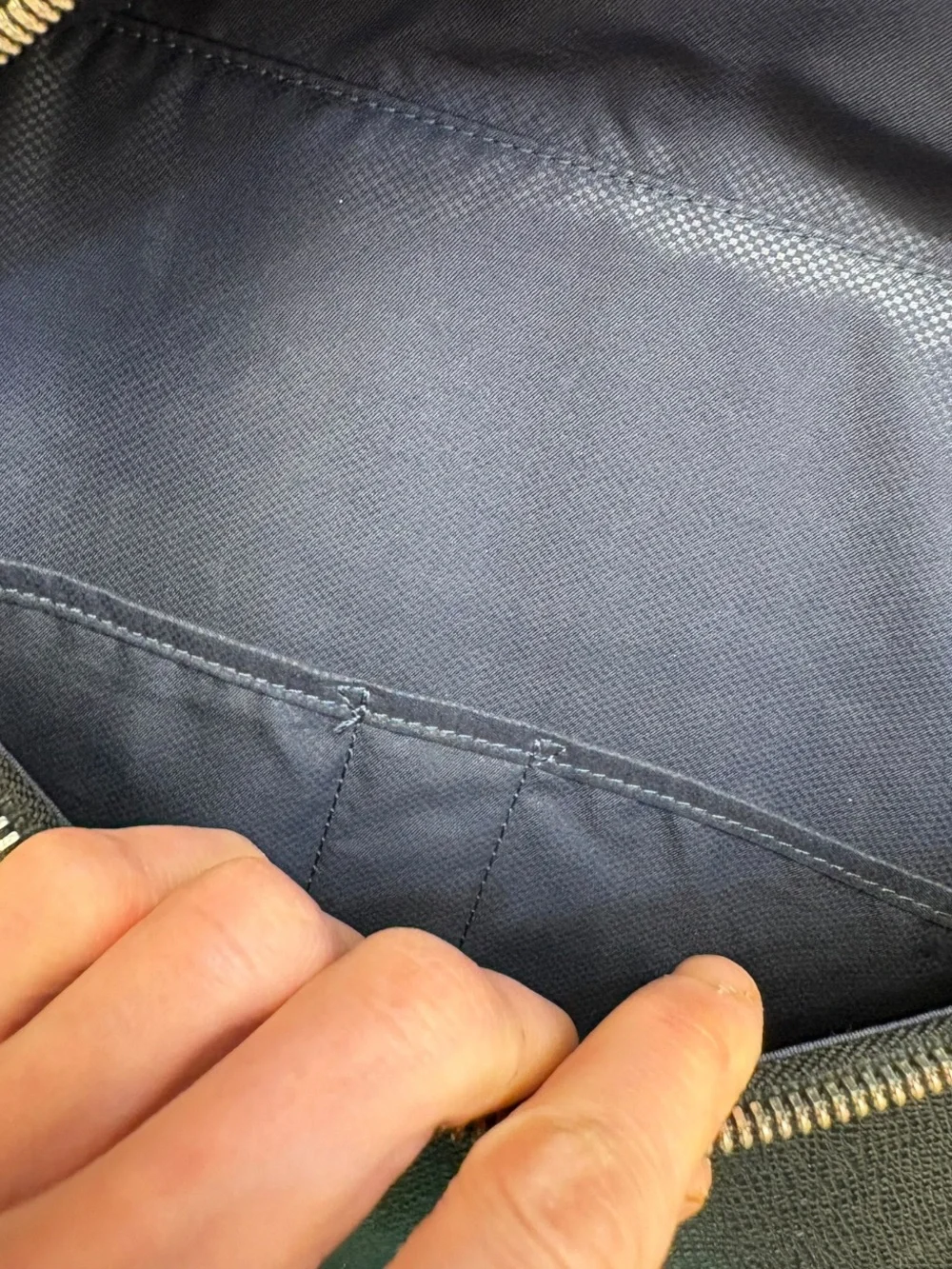 TUMI black grained leather laptop crossbody bag